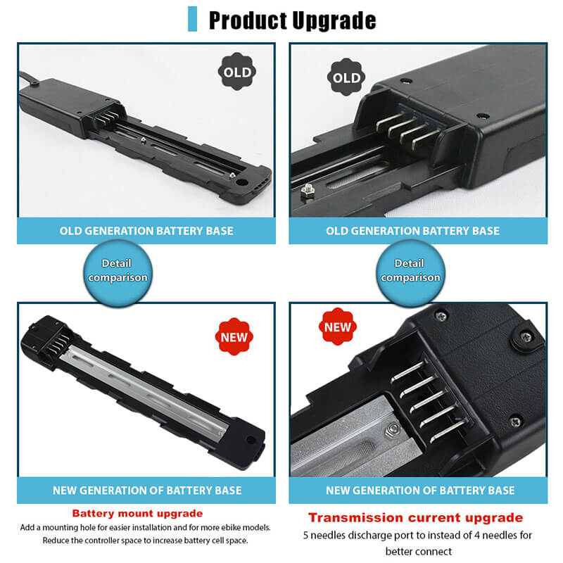 Batterie pour vélo électrique R049-3 52 V 19,2 Ah/20,4 Ah avec chargeur 2 A